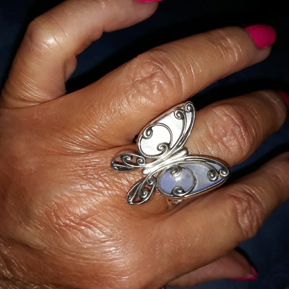 Beautiful Vintage Butterfly Ring in SS